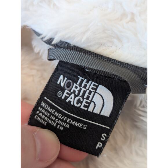 The North Face Osito 2 Fleece Sherpa Fuzzy White Zip Jacket with Collar Sz S - Picture 9 of 9